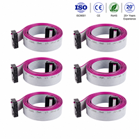 Adaptateur pas de 2,54 mm, conducteur en cuivre étamé 14 broches, câble plat gris de 15 cm, PVC/Nylon/PBT, indice de protection IP67, pour machines électroniques
