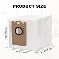 Tas debu vakum sekali pakai 2.5l untuk S31 / V980 Plus Q6 untuk M7 Pro M8 Max untuk Neabot Nomo N1 + N1 Plus kantung debu vakum