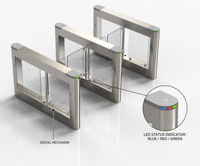 Barrera Abatible de Doble Núcleo para Exteriores con Gabinete de Acero Resistente a la Intemperie de 1.0 Plus 1.2 mm, para Puertas de Estadios y Campus