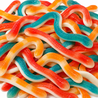 Bonbons Gommeux Personnalisés en Forme de Serpent Halal pour Enfants, Bonbons Végétaliens en Gros, Fournisseur Chinois de Bonbons Gommeux