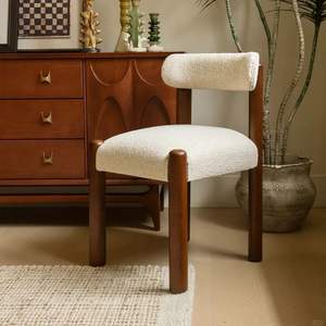 Sedia da Pranzo di Design Antico con Schienale Semplice, Finitura in Frassino Vintage di Lusso, Imbottitura Morbida per Soggiorno e Arredamento Casual - Product Image 4