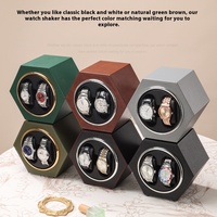 Estuche de Lujo para Relojes Modular Hexagonal con Conexión en Cadena Daisy Chain, USB Tipo-C, Modo de Rotación Dual y Apilable