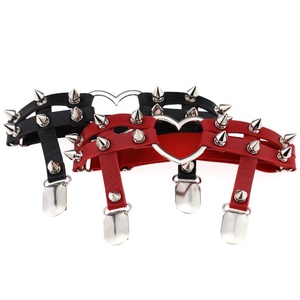 Ceinture <span class=keywords><strong>de</strong></span> jarret et <span class=keywords><strong>de</strong></span> cuisse sexy pour <span class=keywords><strong>femme</strong></span> en cuir PU à clous, élastique, style punk avec rivets en forme <span class=keywords><strong>de</strong></span> cœur, accessoire <span class=keywords><strong>de</strong></span> mode, <span class=keywords><strong>chaîne</strong></span> <span class=keywords><strong>de</strong></span> <span class=keywords><strong>cheville</strong></span> - Product Image 4