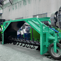 Machine à retourner le compost pour tracteur, pour le compostage des déchets organiques, système de compostage en haies et ligne de production d'engrais