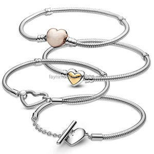 Hot Originales De Plata plateado brillante estrellas románticas cuento De hadas circón encanto pulsera para mujeres Hockey regalos pulseras - Product Image 2