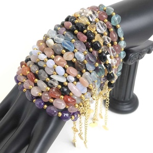 Irregular Natural Stone <strong>Bracelet</strong> 6-8MM <strong>Beads</strong> Lobster Clasp <strong>Bracelets</strong> for Women Men Adjustable Healing Crystal Chakra Jewelry - Product Image 3