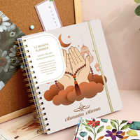 Agenda de Ramadan Personnalisé et Inspirant A5, Cahier de Soins Personnels à Spirale, Carnet de Papeterie, Cadeau Islamique Musulman, Vente en Gros à Prix Avantageux