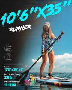 Pf OEM nhà máy trực tiếp 10'6'' thêm rộng sup paddleboard lướt Inflatable Sub Board Inflatable đứng lên tàu chèo - Product Image 5