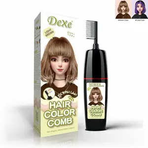 Hair Dye Private Label Private Label China Factory OEM Brown Best 3 In 1 Organic Instant Natural Permanent Herbal Hair Color Dye Shampoo With Comb