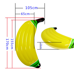 ห่วงยางรูปกล้วย OEM ขนาด 180x70 ซม. ทำจาก PVC สำหรับผู้ใหญ่ ใช้สำหรับว่ายน้ำและพักผ่อน - Product Image 4