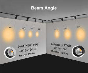 20W dẫn theo dõi ánh sáng thiết kế hiện đại phong cách 0/1-10V <span class=keywords><strong>Dimmable</strong></span> chống chói nhấp nháy miễn phí nhôm đèn cơ thể - Product Image 4