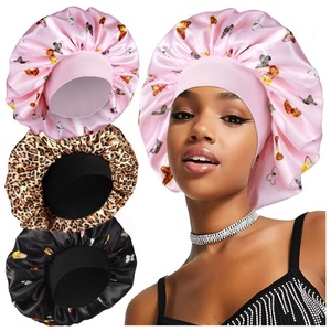 <span class=keywords><strong>Bonnet</strong></span> de nuit en satin à large bord pour femme, très extensible, pour soins capillaires, <span class=keywords><strong>bonnet</strong></span> élastique de protection des cheveux - Product Image 1
