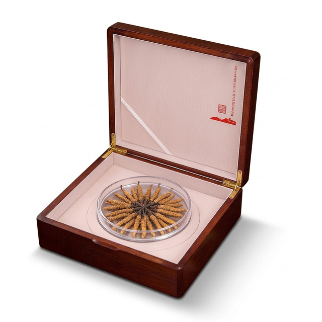 Custom Solid Gift Box with Transparent Display Tray and Red Seal for Premium Brand Packaging