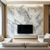 Revêtement mural anti-rayures pour décoration intérieure de villa, prix de gros, panneau mural en marbre UV pour rénovation intérieure