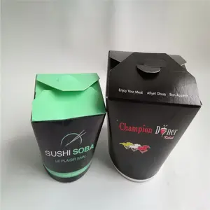 Caja de fideos de 16 oz 26 oz 32 oz para comida para llevar, tazón de sopa de ensalada con tapa laminada mate con embalaje de fideos para <span class=keywords><strong>sushi</strong></span> sabroso en movimiento - Product Image 1
