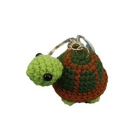 Nouveau mignon à la main tricot petite tortue poupée porte-clés Crochet pendentif décoratif cadeau sac voiture porte-clés sac à main décorations