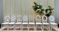 Chaises de banquet, de mariage et de salle à manger en plastique PP blanc empilables, durables et de haute qualité pour événements, vente en gros