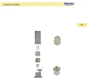 Wevel HQV-002 HQ 2/0 trục vít thiết bị đầu cuối thiết kế nhỏ gọn nhiệm vụ nặng nề kết nối nam hoặc nữ chèn thay thế harting