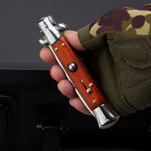 Couteau pliant AKC de défense personnelle en plein air, acier 440, haute dureté, couteau tactique de survie portable, manche en bois - Product Image 6