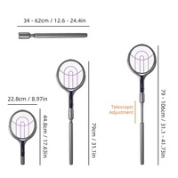 Raquette électrique anti-mouches pliable rechargeable, raquette électrique pour tuer les insectes volants, raquette lumineuse pour le camping et les voyages