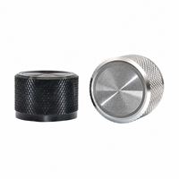 Bouton de potentiomètre CNC en aluminium usiné de 21,5x15mm et 21,5x17mm, axe en D, pour contrôle du volume audio d'amplificateur et de DAC