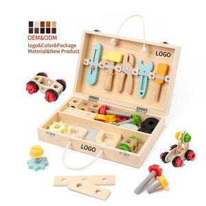 Yuci Nhà Máy Vai Trò Chơi Đồ Chơi Bằng Gỗ Hộp Công Cụ Trò Chơi Giả Vờ Lắp Ráp Vít Và Các Loại Hạt Hộp Công Cụ Thiết Lập Bằng Gỗ Giáo Dục Đồ Chơi Cho Trẻ Em - Product Image 1