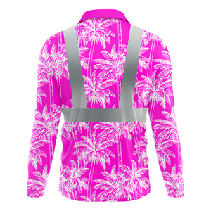 Người Đàn Ông Của Hi VIS Phản Quang An Toàn Làm Việc Polo Áo Sơ Mi Tùy Chỉnh In Mô Hình Xây Dựng Polo Áo Sơ Mi Hoa Tribal Hawaii Áo Sơ Mi - Product Image 5