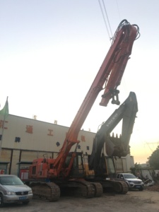 จัดส่งฟรี รถขุดตอกเสาเข็ม 20-27 ตัน รถขุดตอกเสาเข็มแบบกำหนดเอง บูมตอกเสาเข็มแบบยาว รถขุดบูมยาวสำหรับตอกแผ่นเหล็ก - Product Image 2