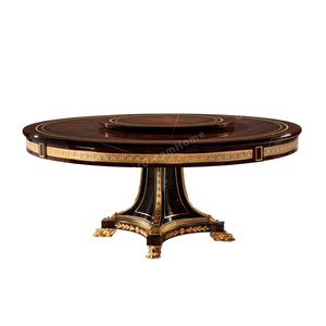 High Quality <strong>Royal</strong> <strong>Style</strong> Round Wooden <strong>Dining</strong> <strong>Table</strong> Hand Carved Elegant Furniture for Home <strong>Dining</strong> Room <strong>Sets</strong>