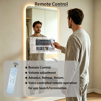 Smart Touch Screen Magic Mirror WiFi Bluetooth Android Modern Design Graphic Enabled Waterproof Wall Mount Illuminated