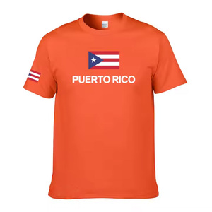 Elegante logotipo personalizado de gran tamaño transpirable Impresión de manga corta Bandera de <span class=keywords><strong>Puerto</strong></span> Rico camisetas para promoción - Product Image 6