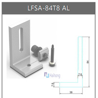 Support de montage solaire en alliage d'aluminium OEM PV L-Foot et rail de support pour l'installation sur toiture en tuiles d'acier coloré
