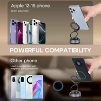 Support magnétique universel pour téléphone de voiture HEYBINGO avec rotation à 360° pour tableau de bord, compatible avec les téléphones mobiles de 3 à 7 pouces