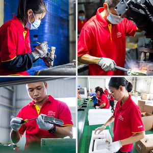 Rubinetto per acqua calda e fredda rifinita in oro spazzolato montato a parete 2 fori in ottone miscelatore per rubinetto da bagno - Product Image 6