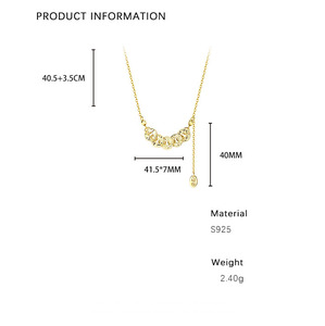 Kalung Perak <span class=keywords><strong>Sterling</strong></span> S999 Mewah Ringan dengan Lima Koin Kaisar untuk Hadiah Pacar, Perhiasan Pernikahan YB-XY-539 - Product Image 6