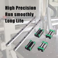 Rail de guidage linéaire de haute précision OEM HGH20CA, bloc de rails coulissants, vis à billes pour routeur CNC, certifié ISO9001, en acier chromé