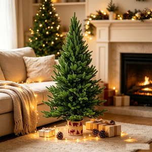 <span class=keywords><strong>Sapin</strong></span> de Noël artificiel réaliste en <span class=keywords><strong>pot</strong></span>, type <span class=keywords><strong>sapin</strong></span> de pin, avec <span class=keywords><strong>pot</strong></span> en toile de jute à carreaux Buffalo, pour décoration intérieure de cheminée et de maison à Noël - Product Image 2
