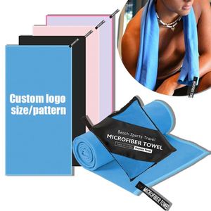 Serviette de sport en polyester tissé à séchage rapide, microfibre, légère, compacte, pour la gym, le yoga, les voyages, la natation, le camping, vente en gros - Product Image 1