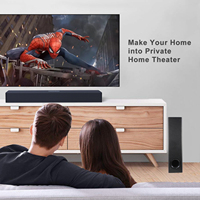 Système de cinéma maison sans fil Super Bass 28 pouces 100W avec subwoofer actif