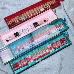 <span class=keywords><strong>Uñas</strong></span> Postizas de Salón de <span class=keywords><strong>Uñas</strong></span> OEM Nuevas, Venta al por Mayor, Muestra Gratis, Buena Calidad, Diseño de Mariposa Stiletto, Cobertura Completa, Acrílico, Ataúd, Falsas - Product Image 6