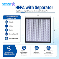 Filtre HEPA H13 H14 ULPA U17 en microfibre de verre pour laboratoire – Boîte en vrac à prix réduit – Filtre de type ODM – Vente directe usine
