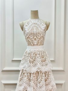 Nouvelles arrivées Seven Color Ramadan 2026 <span class=keywords><strong>Robe</strong></span> de mariée à col rond sans manches, coupe ajustée, broderie ajourée soluble dans l'eau - Product Image 6