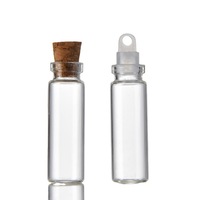 11mm Baïonnette Bouchon En Bois Bouchon En Caoutchouc 2ml Mini Bouteille En Verre Transparent Emballage De Poudre Médicale