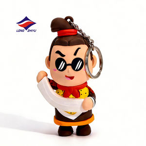 Llavero de Plástico PVC con Forma de Mini Pizza de Longzhiyu, Fabricante con 20 Años de Experiencia, Llavero de Dibujos Animados para Coche, Adorno Personalizado para Bolsas de Aperitivos - Product Image 1