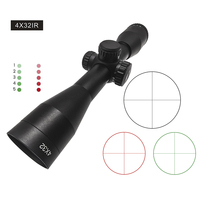 Lunette de Tir Télescopique 4x32 pour la Chasse avec Montures Réticule pour Extérieur