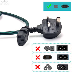 High-end voedingskabel 3-pins gefuseerd UK BS laptop stroomkabel Home Theater systeem stroomkabel voor krachtige servers - Product Image 4