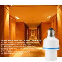 Support de lampe intelligent à détection de lumière, système antivol domestique, support d'ampoule à capteur
