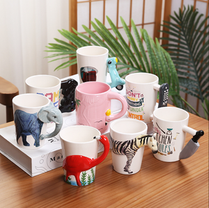 Vente en gros d'usine, tasses en porcelaine 3D mignonnes de la série Zoo |   Boîte cadeau personnalisable, écologique, sans BPA, résistante à la chaleur, pour - Product Image 2