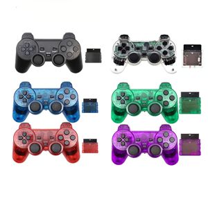 New 2.4G Wireless Game <b>Controller</b> for <b>PS2</b> Double Vibration Transparent Snowflake Joystick Gamepad - Product Image 1