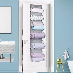Sac de rangement suspendu pliable et portable pour salon, avec housse anti-poussière, pour sacs à main et vêtements - Product Image 1